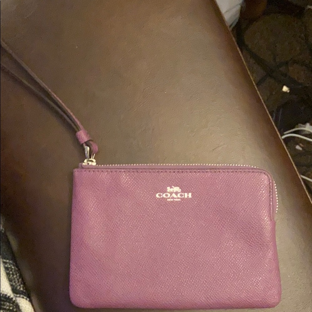 Purple Coach Wristlet